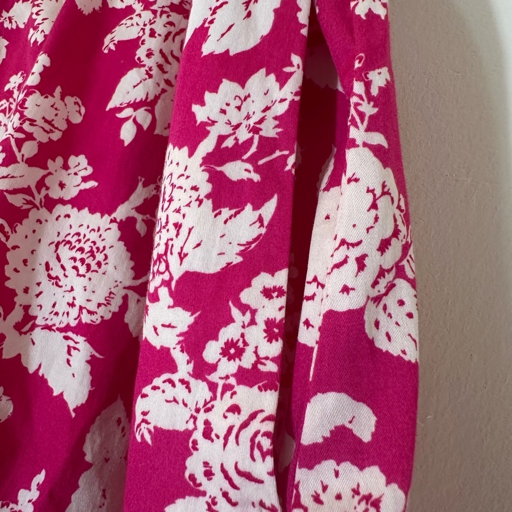 Anupa tiered 100% cotton pull on floral pink white midi skirt size XL NWT - Picture 9 of 14
